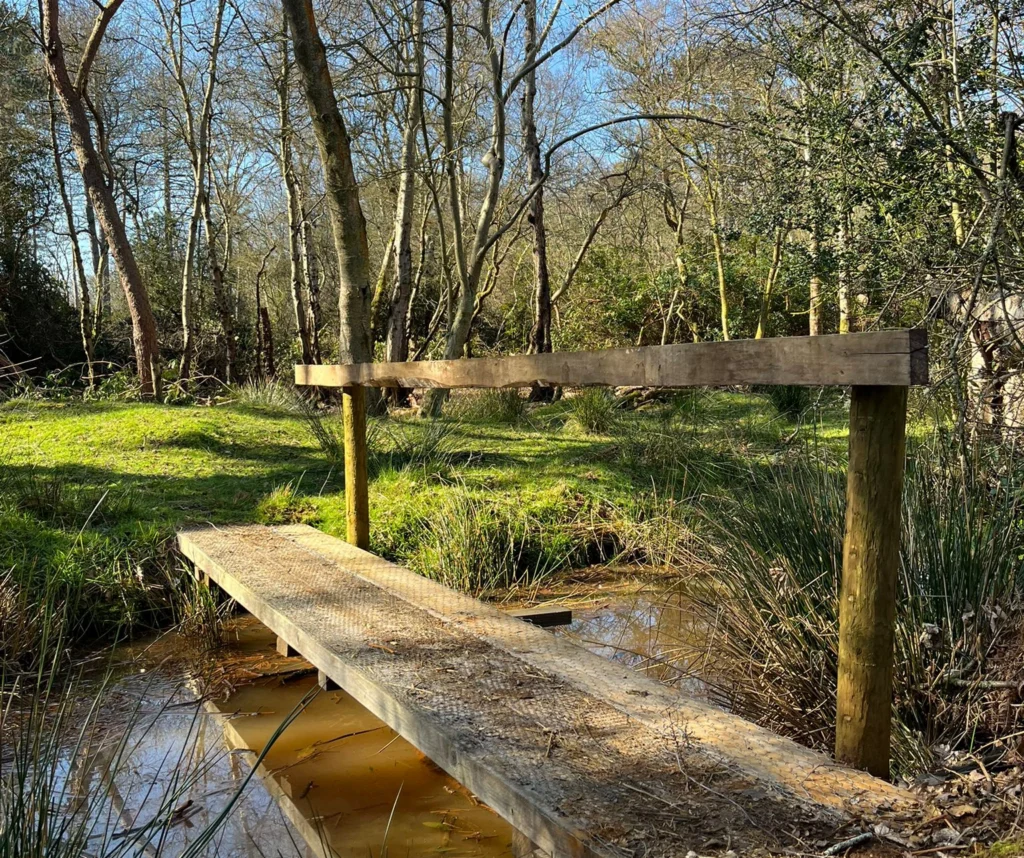 small footbridge at wild ken hill